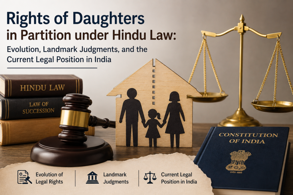 Rights of Daughters in Partition under Hindu Law:Evolution, Landmark Judgments, and the Current Legal Position